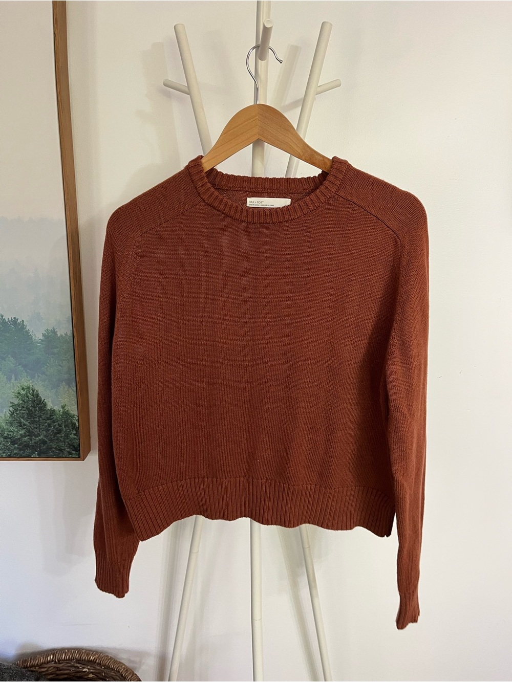 Oak & Fort Crewneck Sweater in Rust